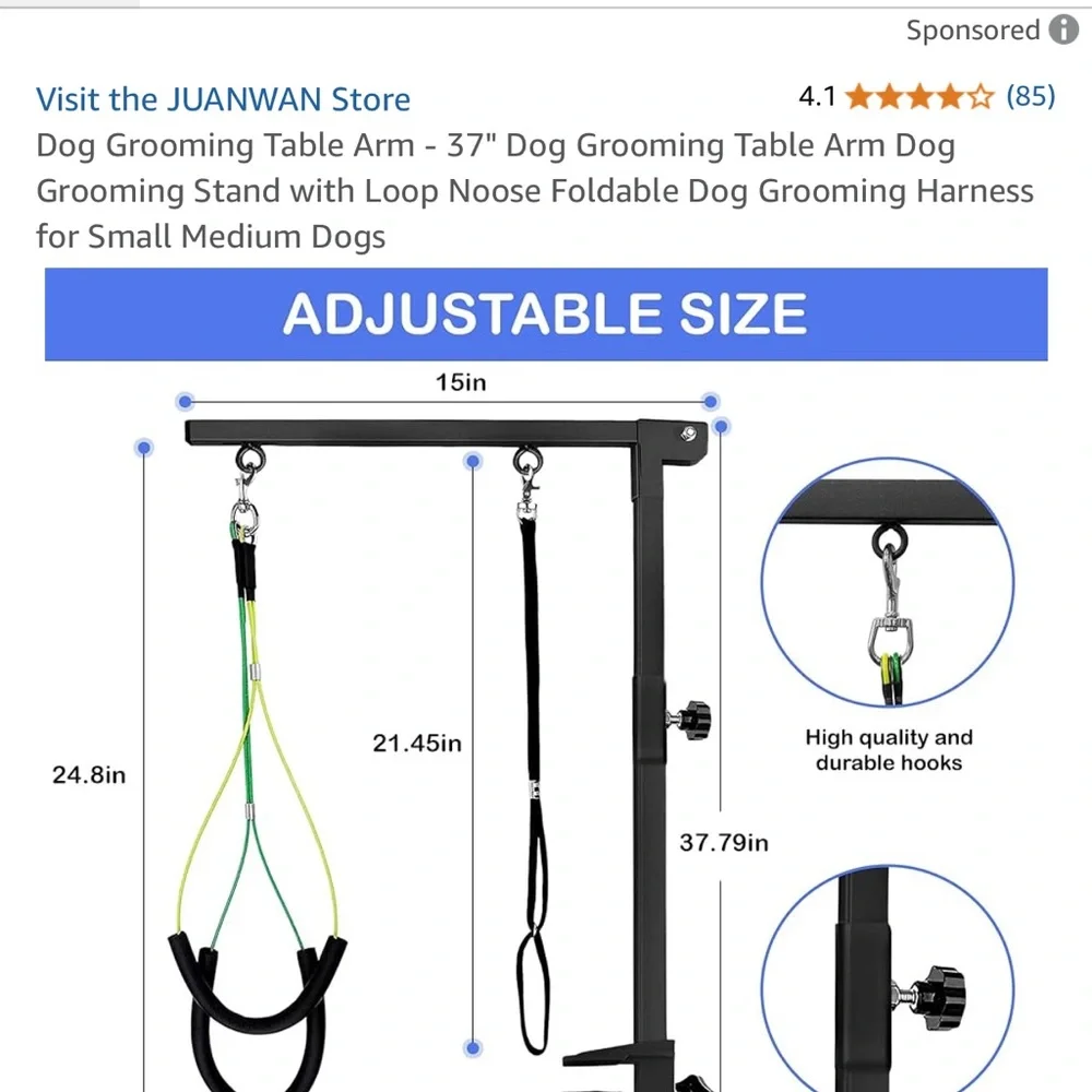 Pet Grooming Arm Kit with Instructions